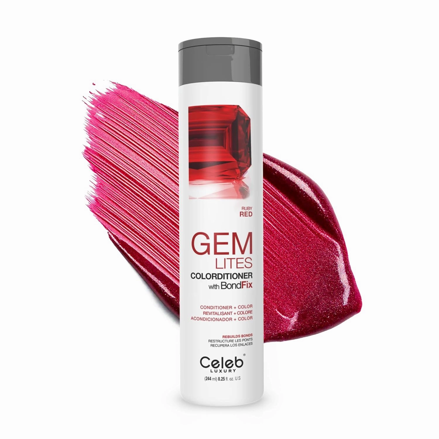 Celeb Luxury Color Depositing Conditioner - Color Refresher with Bondfix Bond Rebuilder, Viral and Gem Lites, Pairs with Colorwash