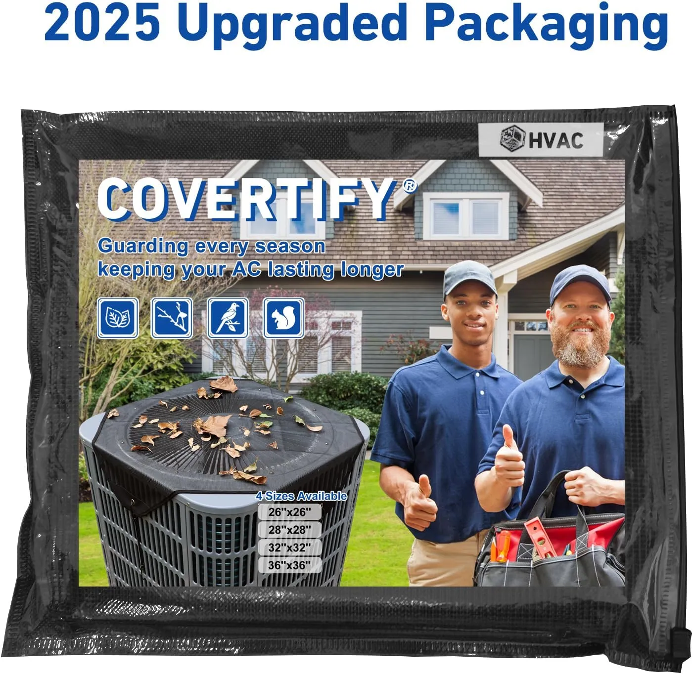 Central Air Conditioner Covers for Outside 36'' X 36'', Mesh AC Covers for Outside Unit, Breathable AC Conditioning Condenser Compressor Cover - Top Universal Defener for All Season