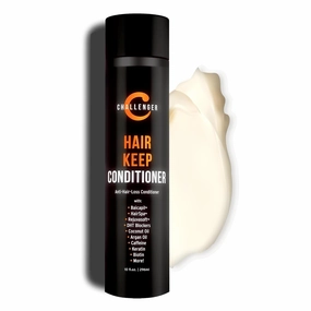Challenger Men's Hair Keep Conditioner, 10 Ounce | DHT Blocking, Hair Growth Conditioner | w/Baicapil, Rejuvasoft, HairSpa | Caffeine, Biotin, Argan & Coconut Oils, & more - (2 mo. Supply)