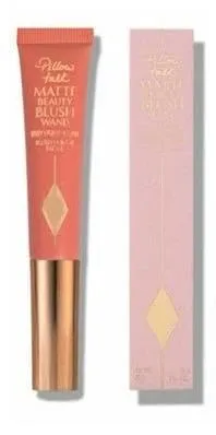 CHARLOTTE’S MATTE BEAUTY BLUSH WAND PILLOW TALK PEACH POP, 1 Count (Pack of 1)