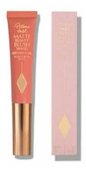 CHARLOTTE’S MATTE BEAUTY BLUSH WAND PILLOW TALK PEACH POP, 1 Count (Pack of 1)