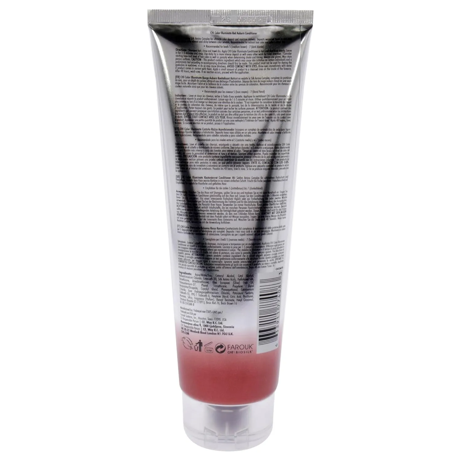 CHI Color Illuminate Conditioner, Helps Maintain Fresh Color In Natural & Color-Treated Hair, Sulfate, Paraben, & Cruelty-Free, Red Auburn, 8.5 Oz