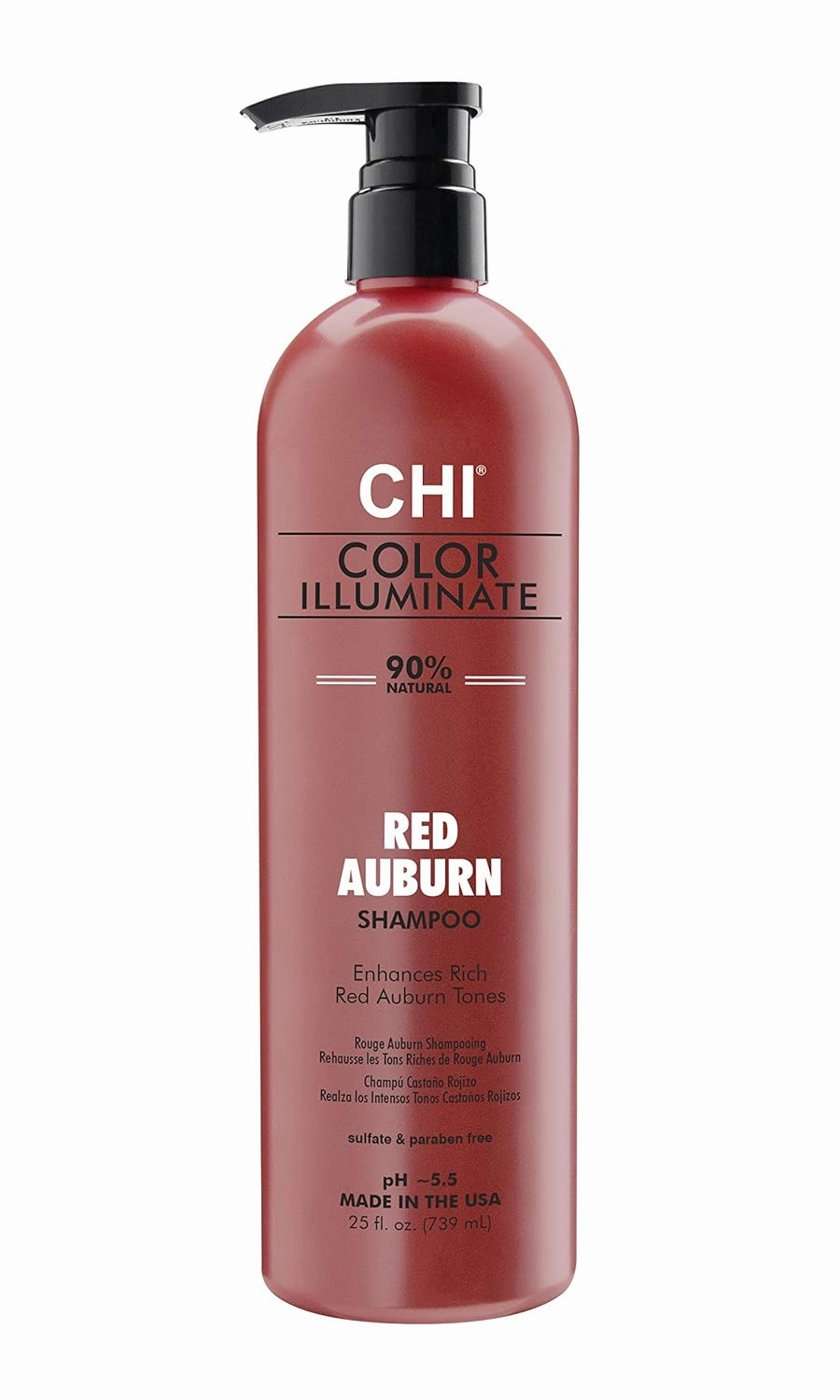 CHI Color Illuminate Shampoo, Provides Balanced Color Replenishment Between Salon Services, Sulfate, Paraben, & Cruelty-Free, Red Auburn, 25 Oz