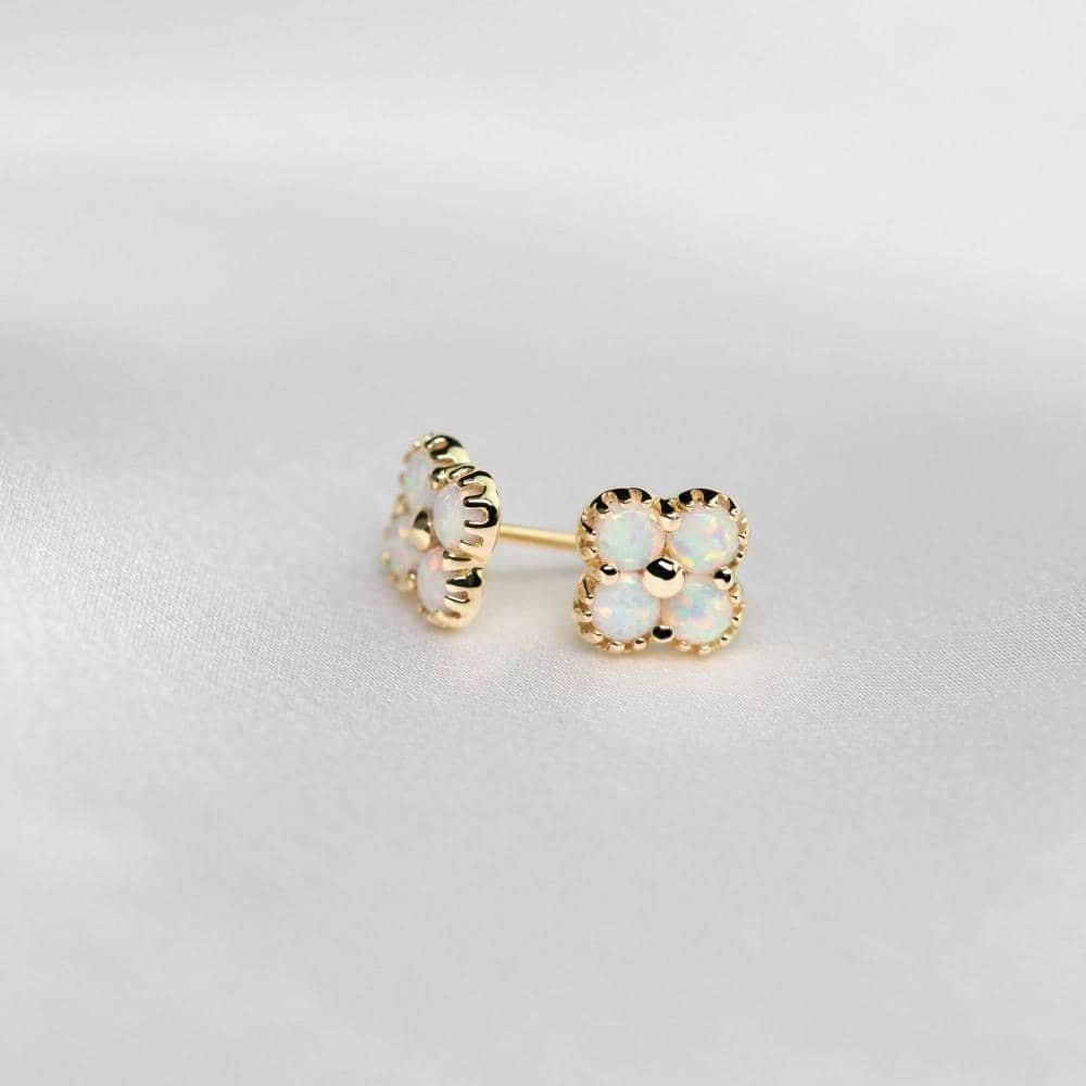 Chloe - 18K Opal Stud Earrings