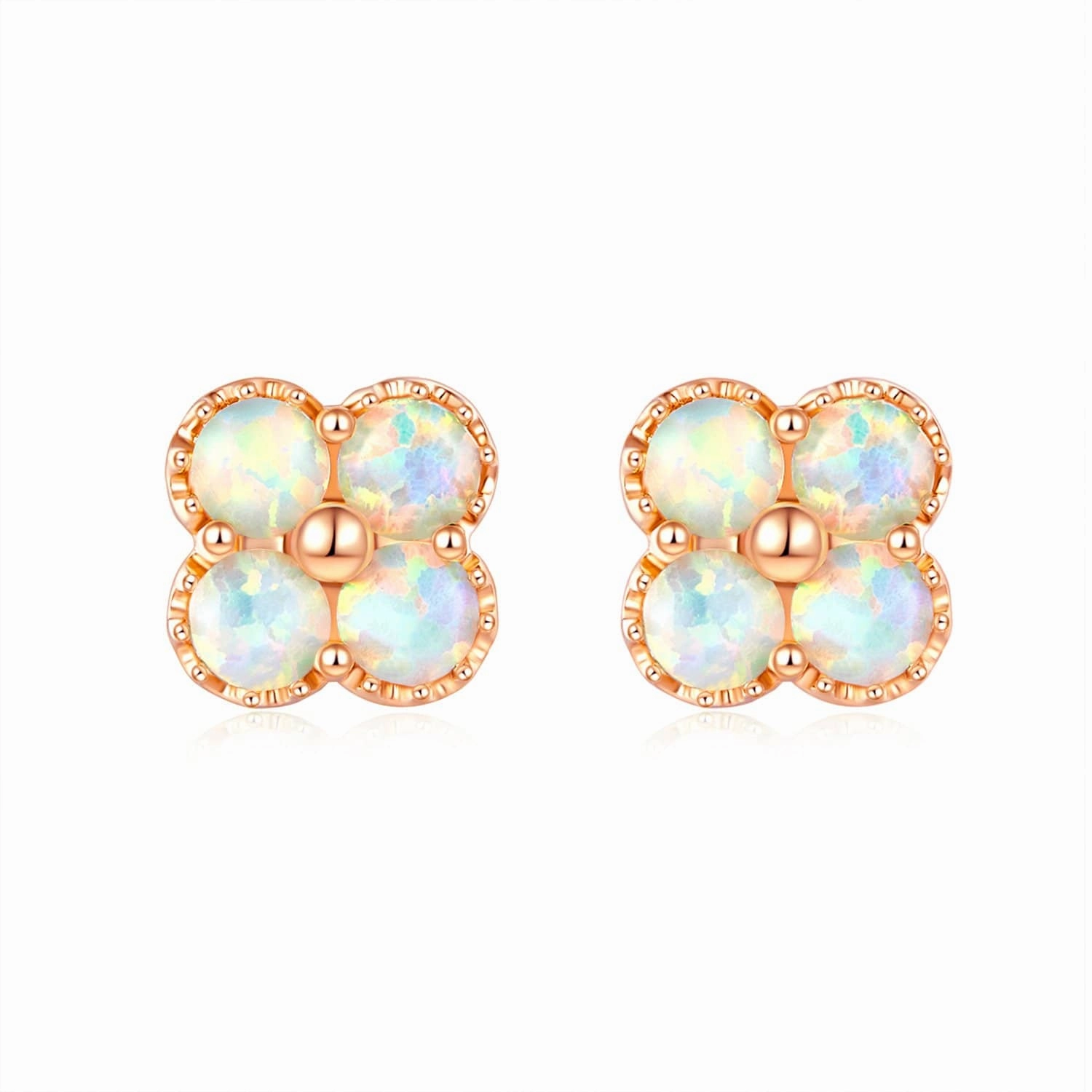 Chloe - 18K Opal Stud Earrings