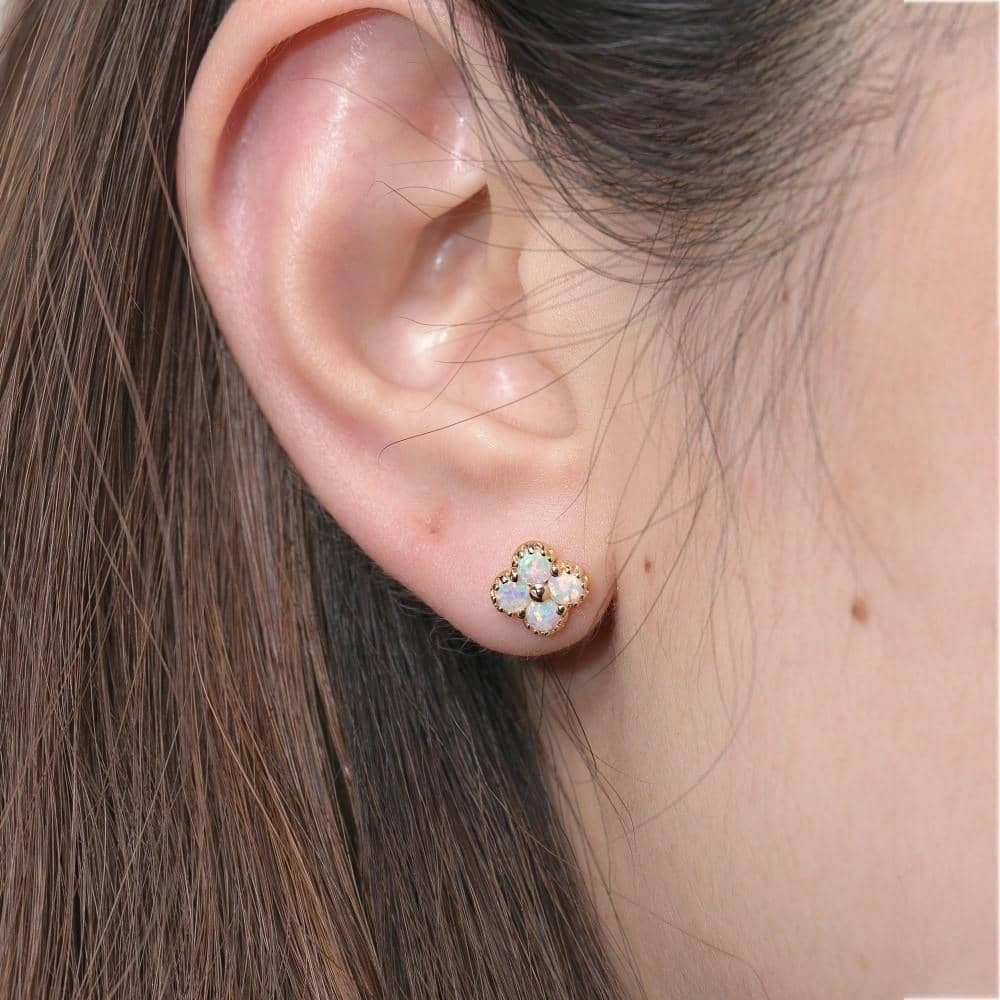 Chloe - 18K Opal Stud Earrings
