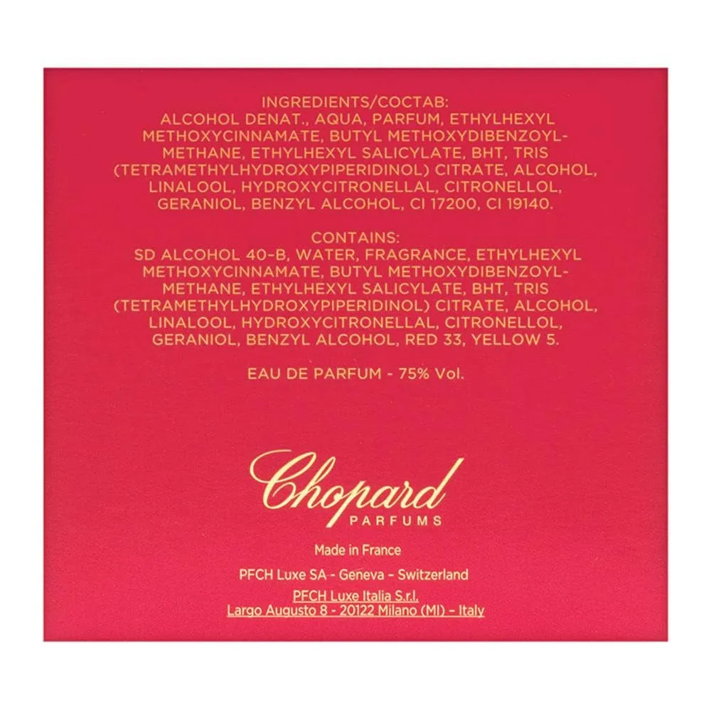 Chopard Casmir Eau de Parfum Spray For Women - 3.4 Fl Oz - Amber Vanilla Perfume For Her - Woody, Musky & Fruity Scent - Luxury Long Lasting Fragrance with Notes of Coconut, Mango & Sandalwood