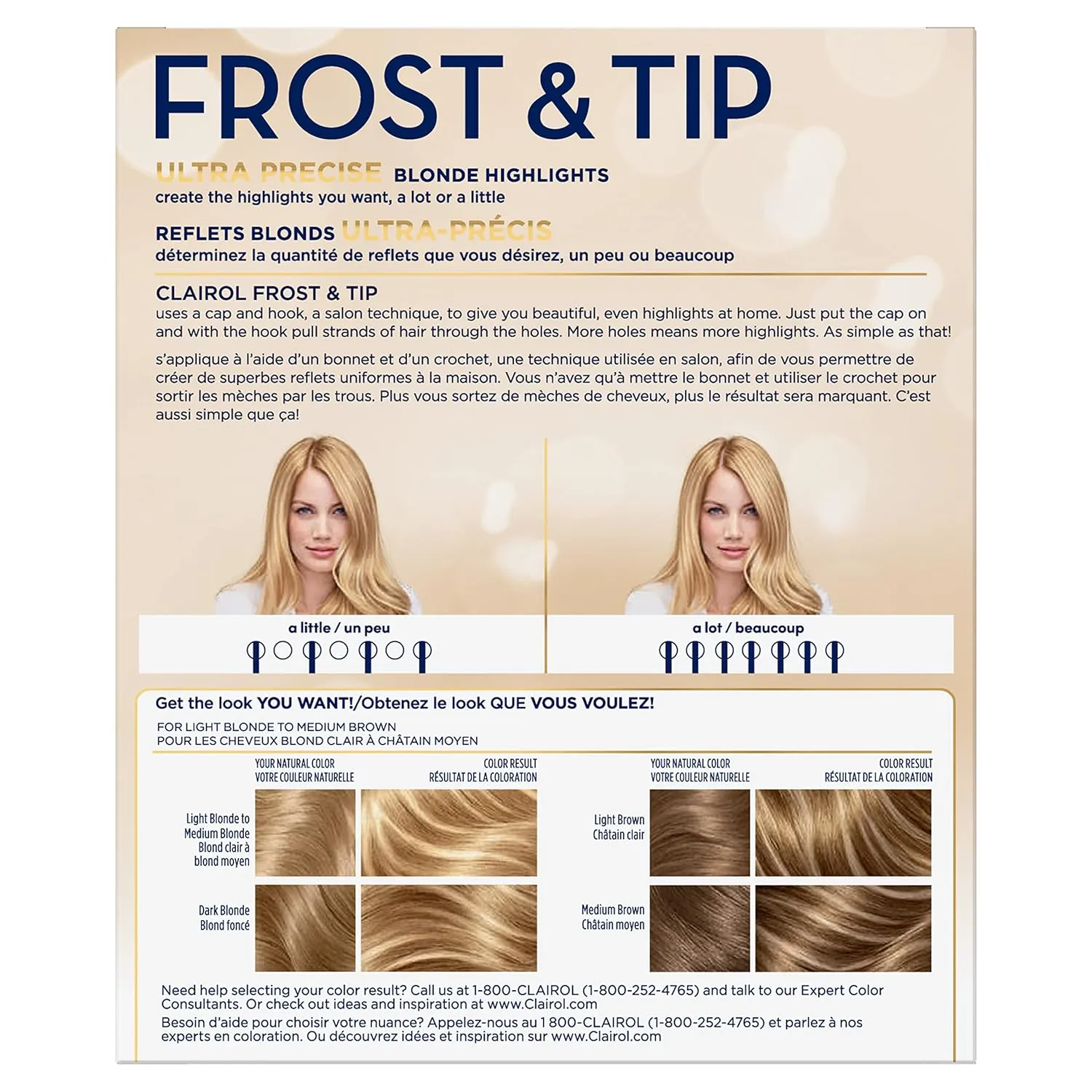 Clairol Nice'n Easy Frost & Tip Original Hair Dye, Light Blonde to Medium Brown Hair Color, Pack of 3