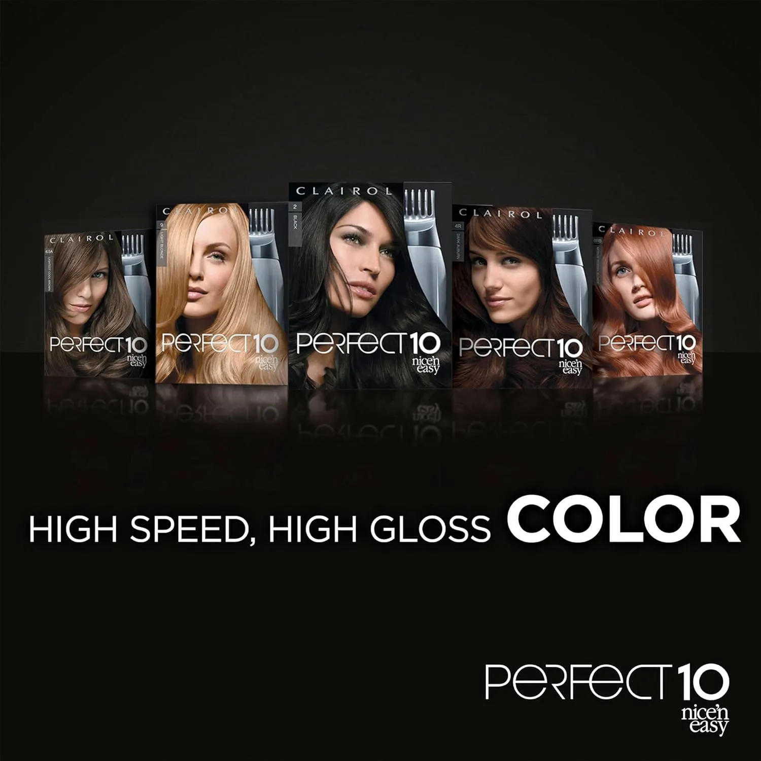 Clairol Nice‘n Easy Perfect 10 Permanent Hair Dye, 5G Medium Golden Brown Hair Color, Pack of 1