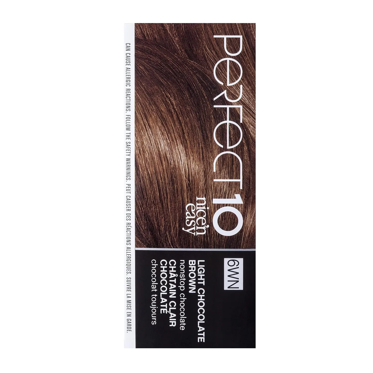 Clairol Nice'n Easy Perfect 10 Permanent Hair Dye, 6WN Light Chocolate Brown Hair Color, Pack of 2