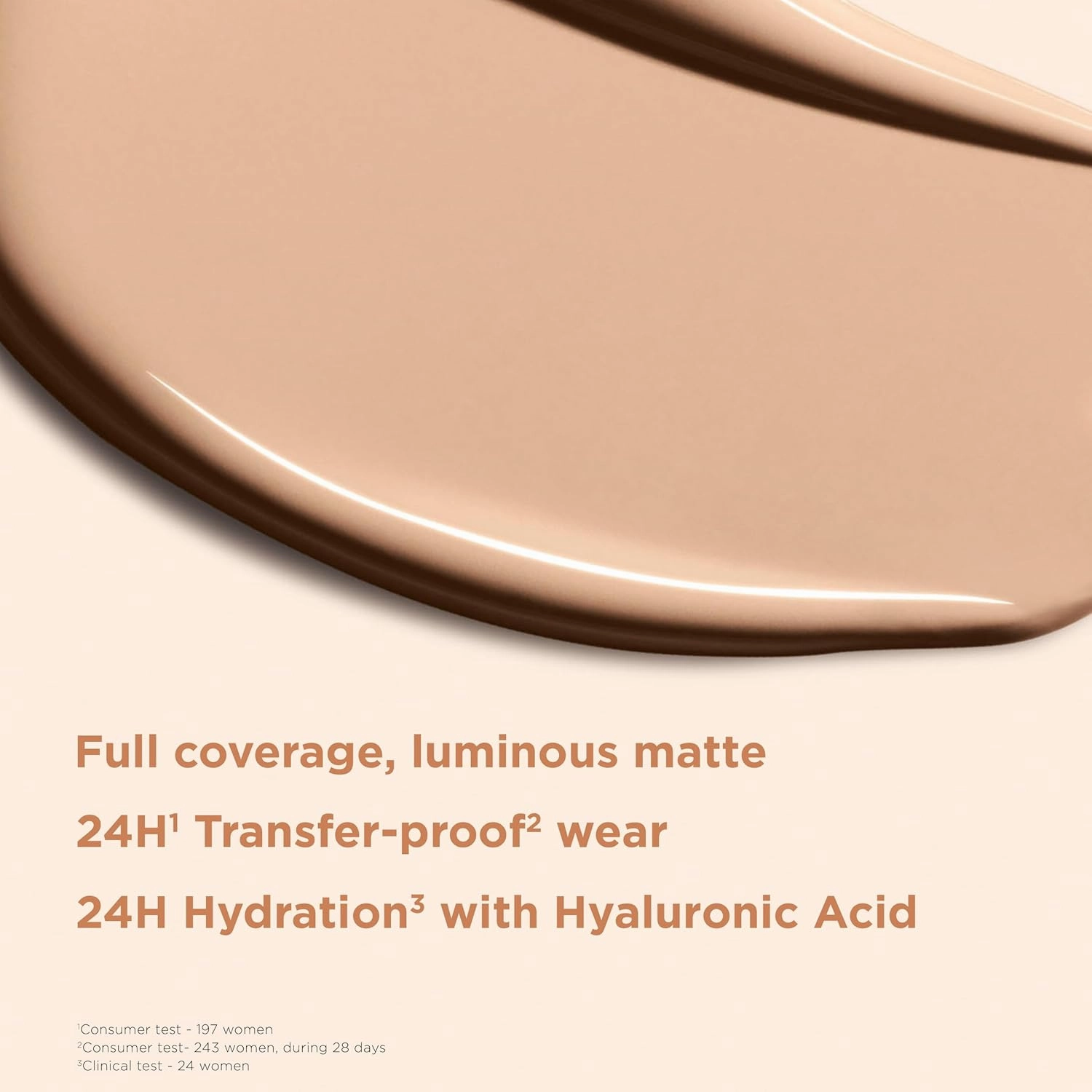 Clarins NEW Skin Illusion Longwear Full Coverage Foundation | Luminous Matte Finish | 24H* Hold and 24H** Hydration | Natural Looking Complexion | Transfer Proof, Sweat Proof and Smudge Proof