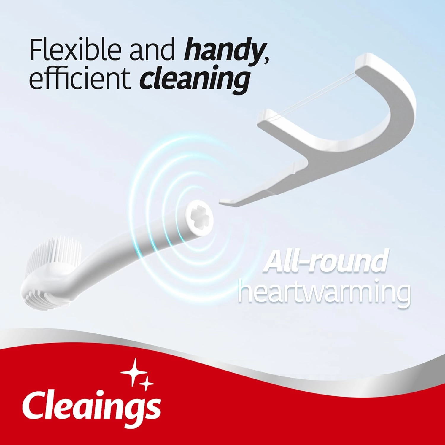 cleaings® Disposable Toothbrushes with Double Cleaning Beads Toothpaste and Clean Floss Picks for Work or Travel - 50 pcs-Mint Flavor（Pack of 1）