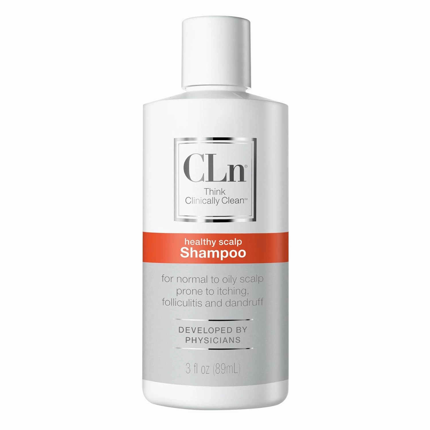 CLn® Shampoo - Clarifying Formula with Salicylic Acid, for Normal to Oily Scalp Prone to Folliculitis, Dandruff, Itchy & Flaky Scalp, Fragrance-Free & Paraben-Free, 3 fl. oz.
