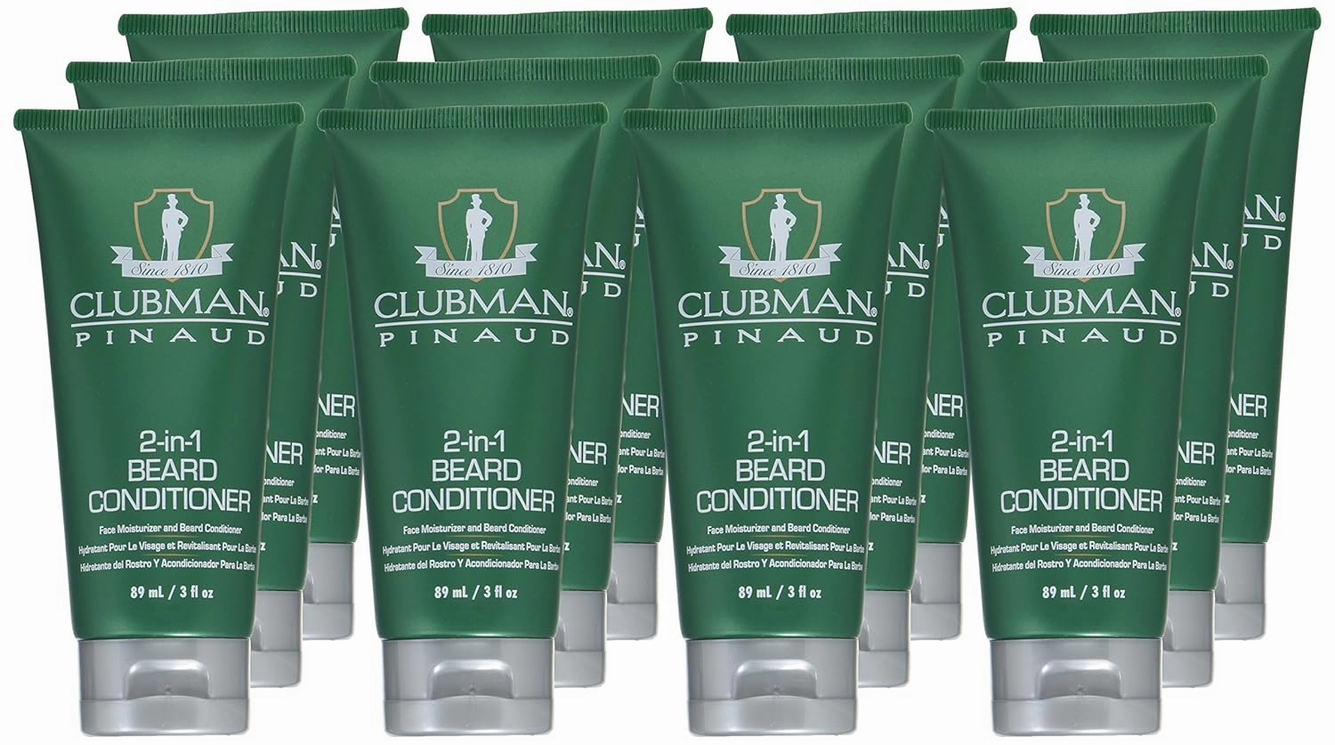 Clubman 2-in-1 Beard Conditioner, 3 Ounce (Pack of 12)