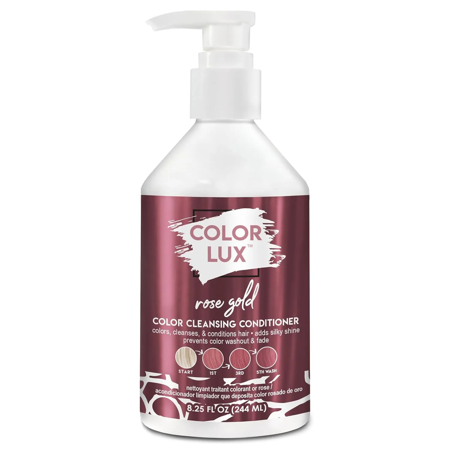 Color Cleansing Conditioner, Rose Gold, 3-in-1 Color Depositing Formula, Vegan, Sulfate-Free, Paraben-Free, 8.25 oz