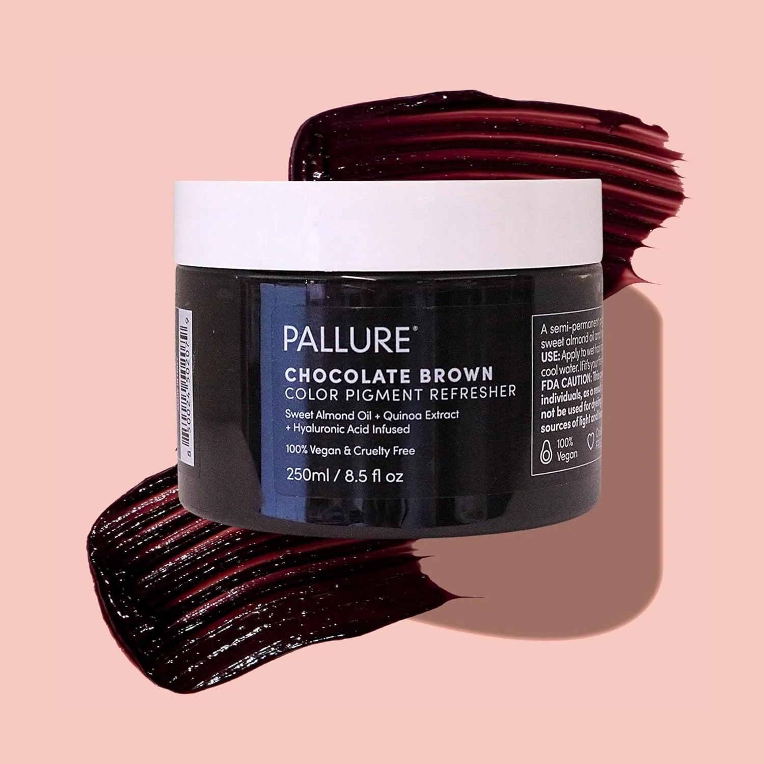 Color Pigment Refresher Mask, Semi Permanent Hair Color Depositing Conditioner, 8.5 Oz (Brown)
