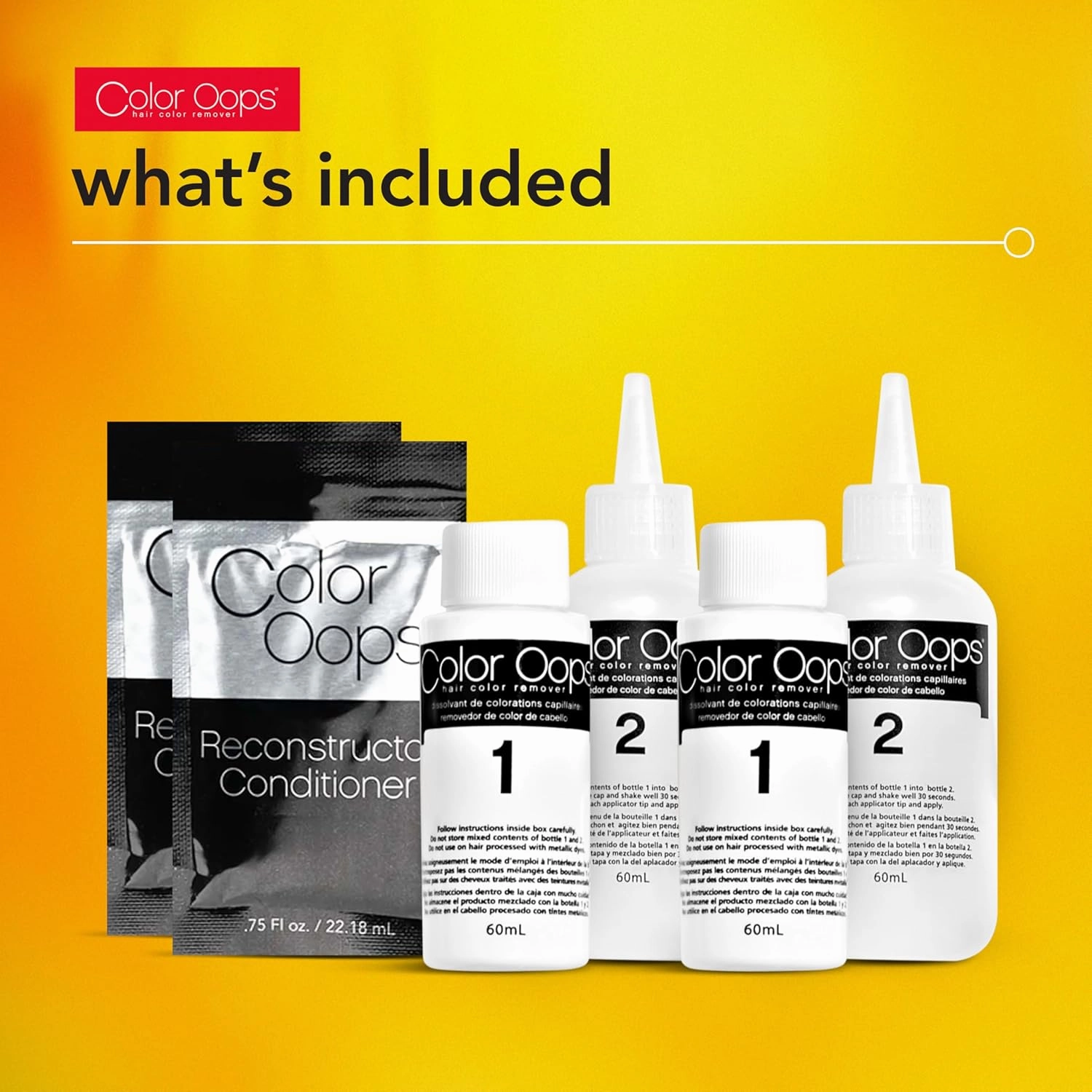 Color Oops Extra Conditioning Hair Color Remover and Reconstructor Conditioner Bundle, 2 Pack, Hair Dye Remover Processes in 20 Minutes, Safely Removes Permanent & Semi-Permanent Dye