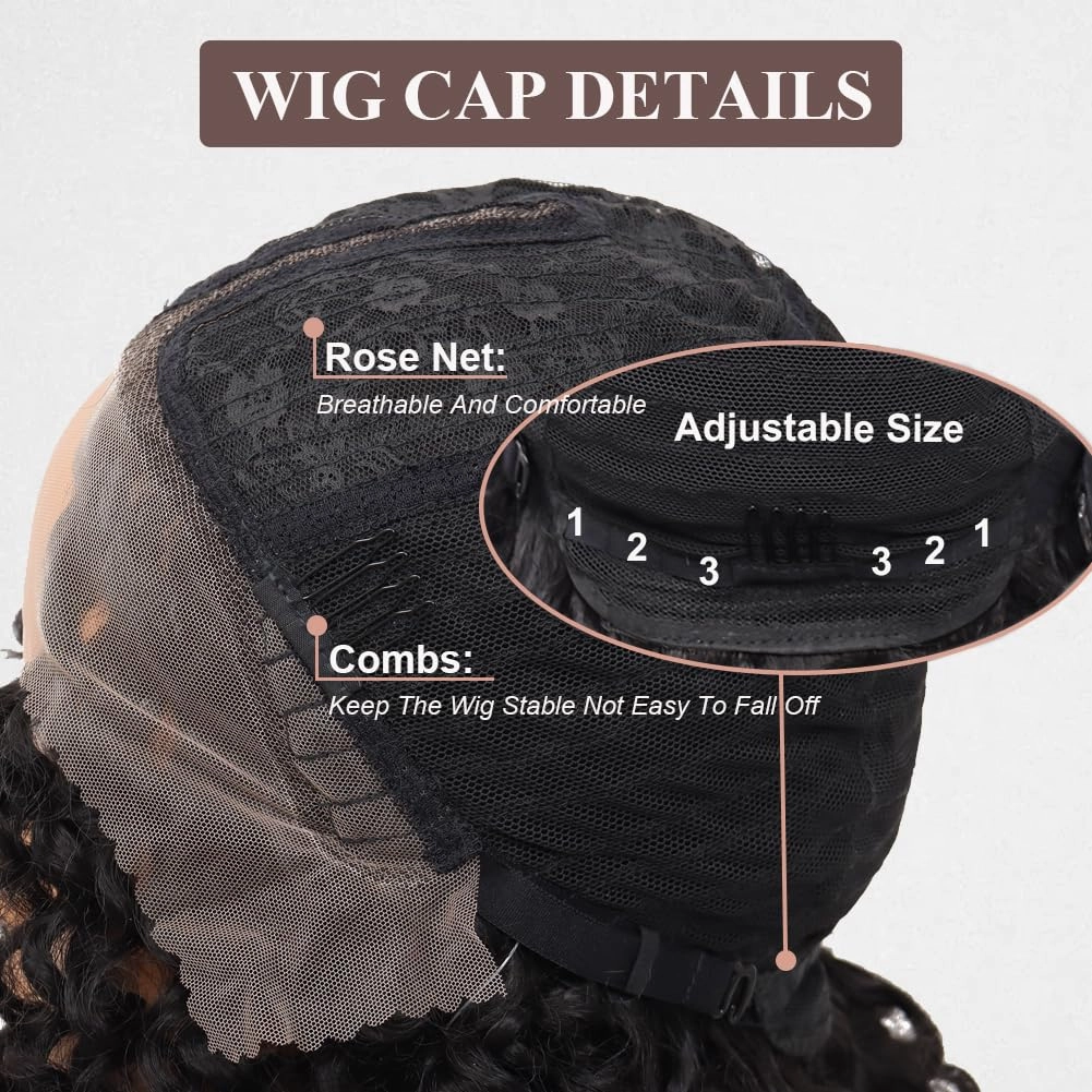 Colorful Queen Curly Lace Wig 18 Inch Burgundy Curly Wigs for Black Women Deep Wave Curly Lace Front Wig Pre Plucked with Baby Hair Wet and Wavy Synthetic Lace Front Wig