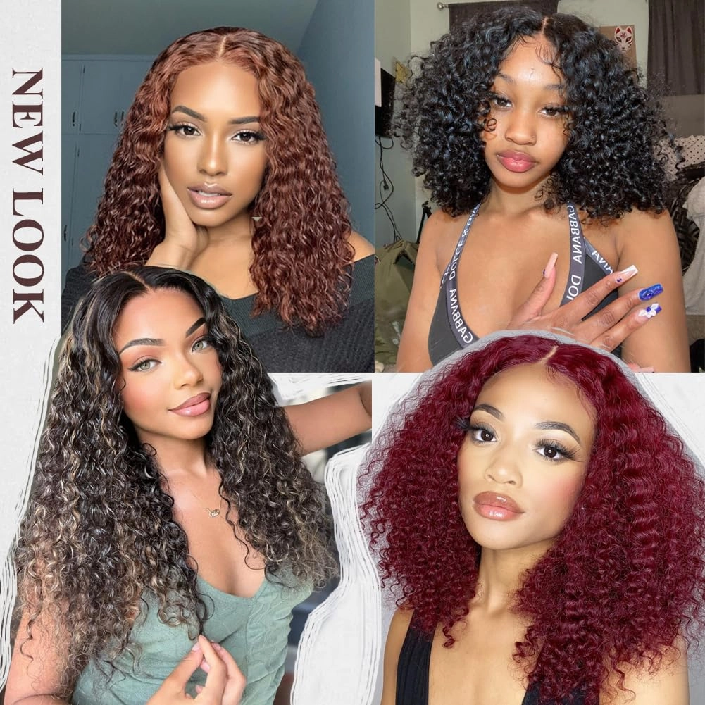 Colorful Queen Curly Lace Wig 18 Inch Burgundy Curly Wigs for Black Women Deep Wave Curly Lace Front Wig Pre Plucked with Baby Hair Wet and Wavy Synthetic Lace Front Wig