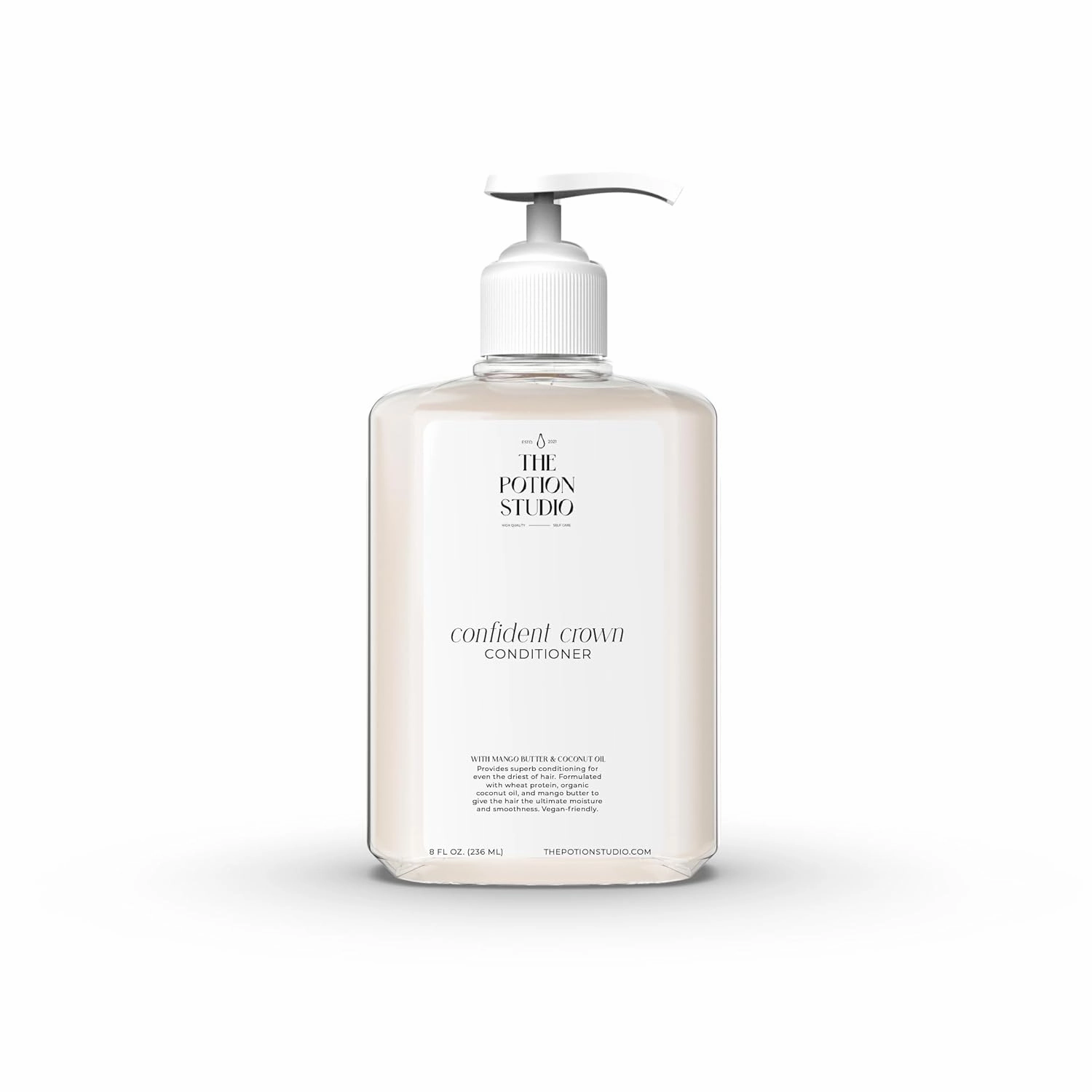Confident Crown Conditioner - 8FL OZ (216 ML), Vegan, Organic, Essential Oil-based Conditioner for Wavy, Straight, Curly, Coily Hair