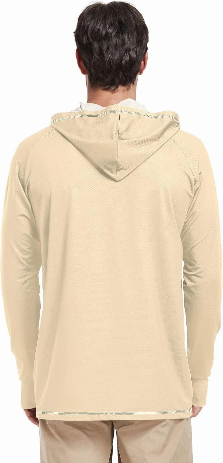 Cooling Mens Sun Shirts UV Protection Long Sleeve, Long Sleeves Light Jackets for Men, Pink Blue Gradient S