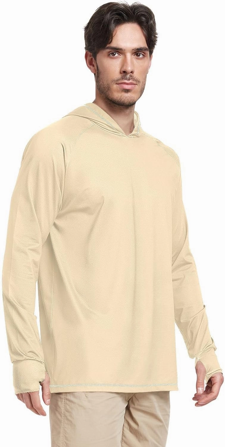Cooling Mens Sun Shirts UV Protection Long Sleeve, Long Sleeves Light Jackets for Men, Pink Blue Gradient S