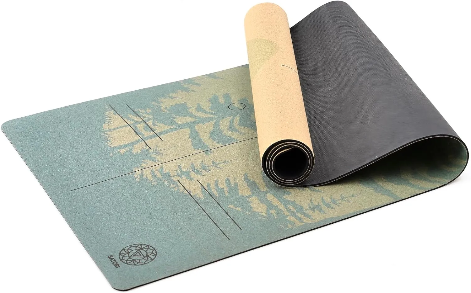 Cork Yoga Mat with Natural Rubber Base, Extra Size, Thickness and Support, Excellent Cushion & Grip, Non-Slip, Non-Toxic, Sweat-Resistant, Sustainable, Eco-friendly Excercise Mat