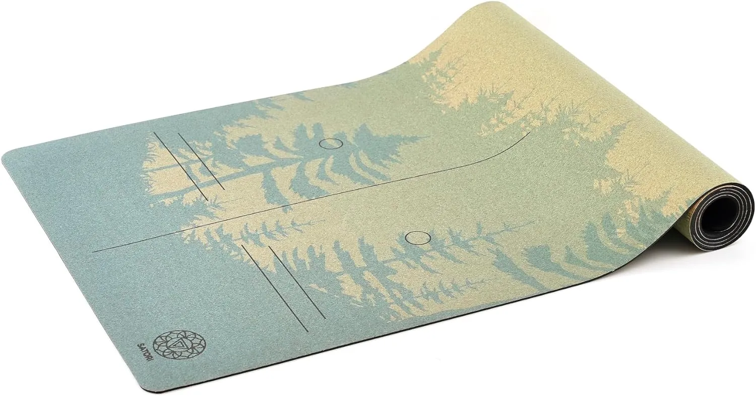 Cork Yoga Mat with Natural Rubber Base, Extra Size, Thickness and Support, Excellent Cushion & Grip, Non-Slip, Non-Toxic, Sweat-Resistant, Sustainable, Eco-friendly Excercise Mat