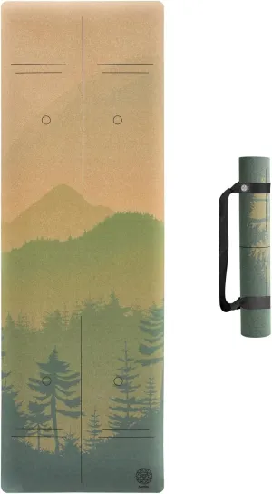 Cork Yoga Mat with Natural Rubber Base, Extra Size, Thickness and Support, Excellent Cushion & Grip, Non-Slip, Non-Toxic, Sweat-Resistant, Sustainable, Eco-friendly Excercise Mat