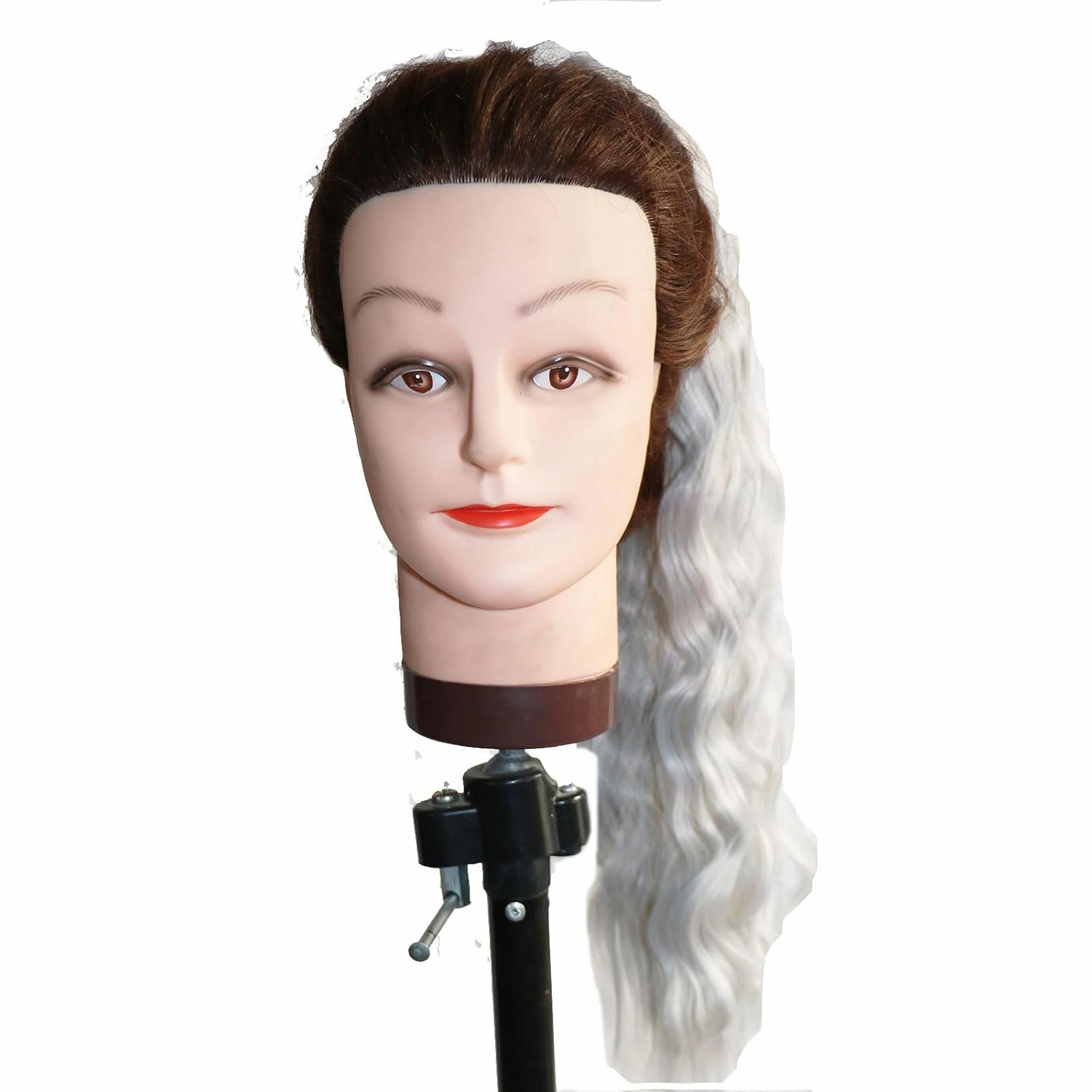 Corn Wave Ponytail Extension Wrap Around Hook and Loop Fake Hair Extensions Synthetic Pony Tail Hairpiece for Women Girls (55cm, 1001A)