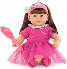 Corolle Mon Grand Poupon Alice Large 14’’ Doll with Brush for Real Hair Play