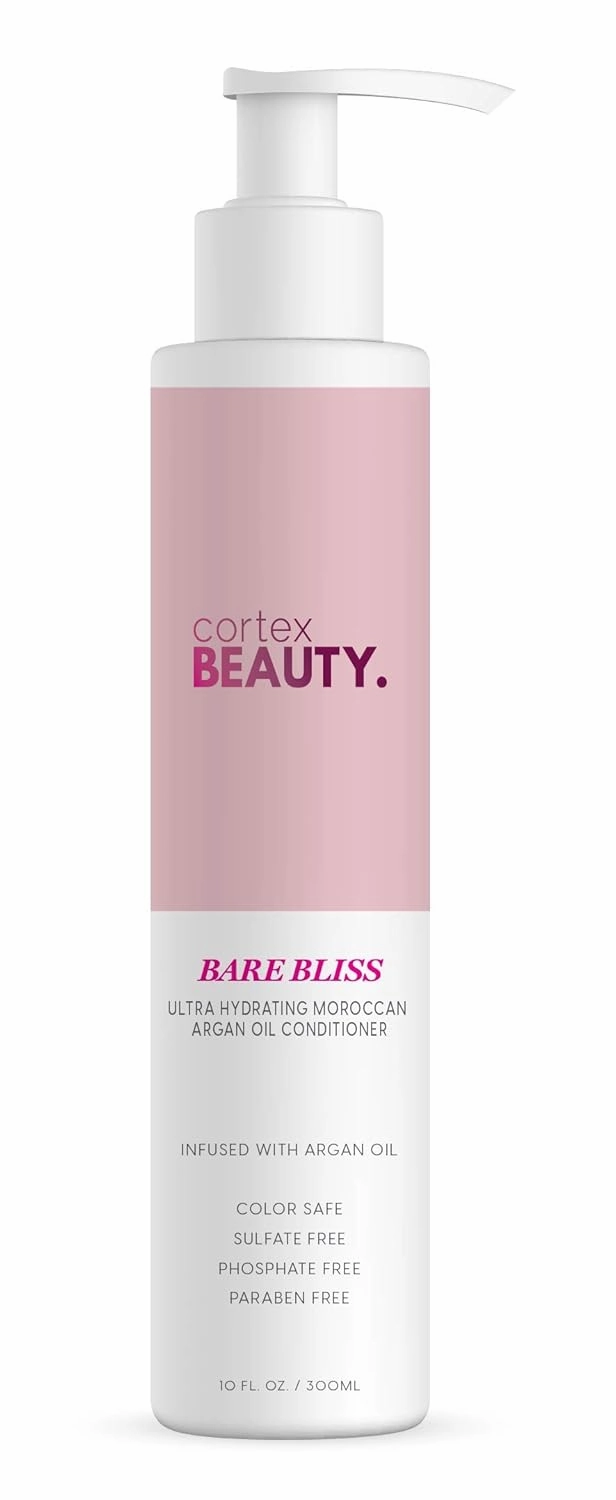 Cortex Beauty Bare Bliss Moroccan Argan Oil Hydrating Conditioner for Women & Men | Contains Argan Oil to Help Moisturize, Soften & Strengthen Hair | Paraben-Free with Sulfate-Free Surfactants | 10 Fl Oz