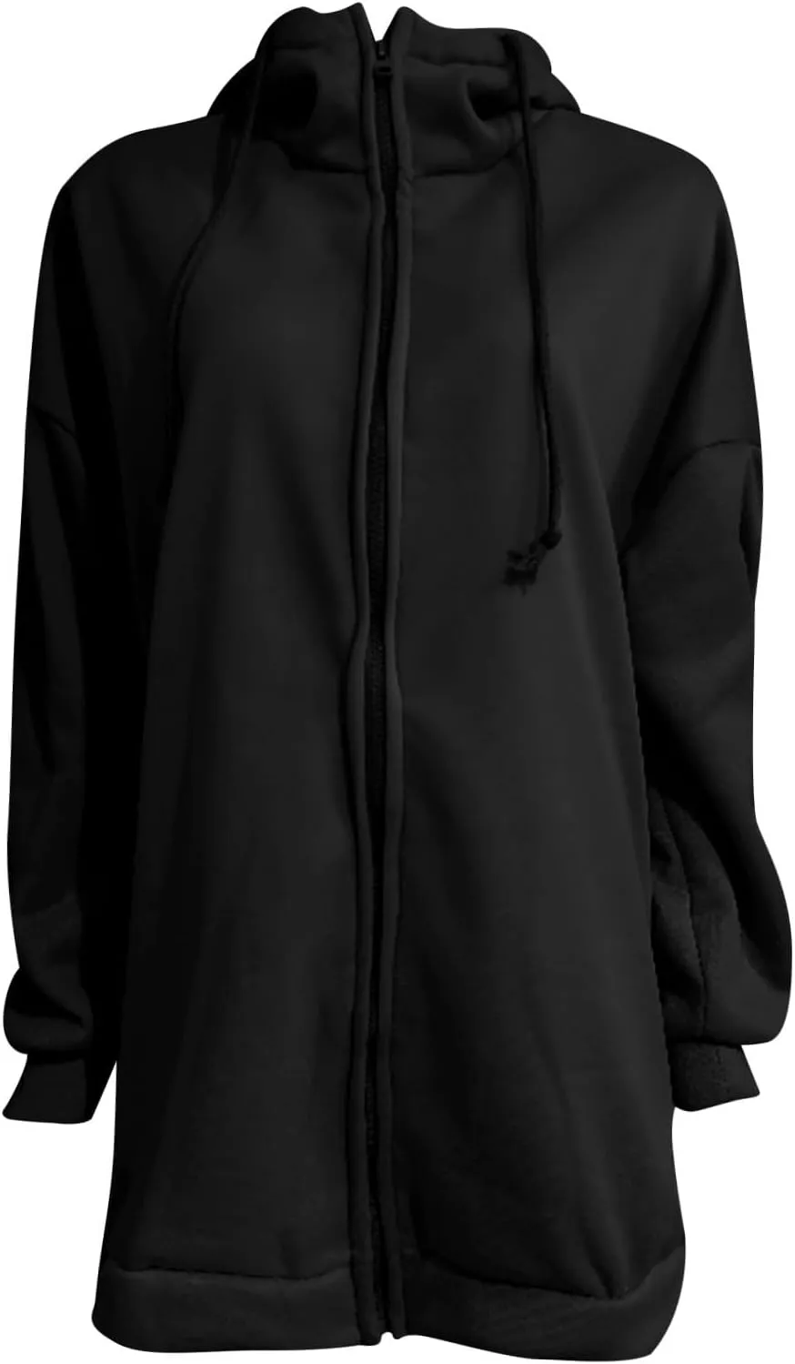 COTECRAM Women's Zip Up Hoodies Oversized Long Sleeve Fall Hooded Sweatshirts Casual Long Fleece Jacket Coats with Pockets