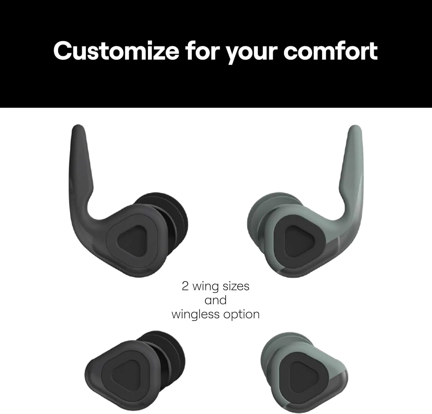 Creatures of Leisure Surf Ears 4.0 – Ear Plugs for Adults That Keep Water Out & Sound in – Surfing Ear Protection – Black/Sage