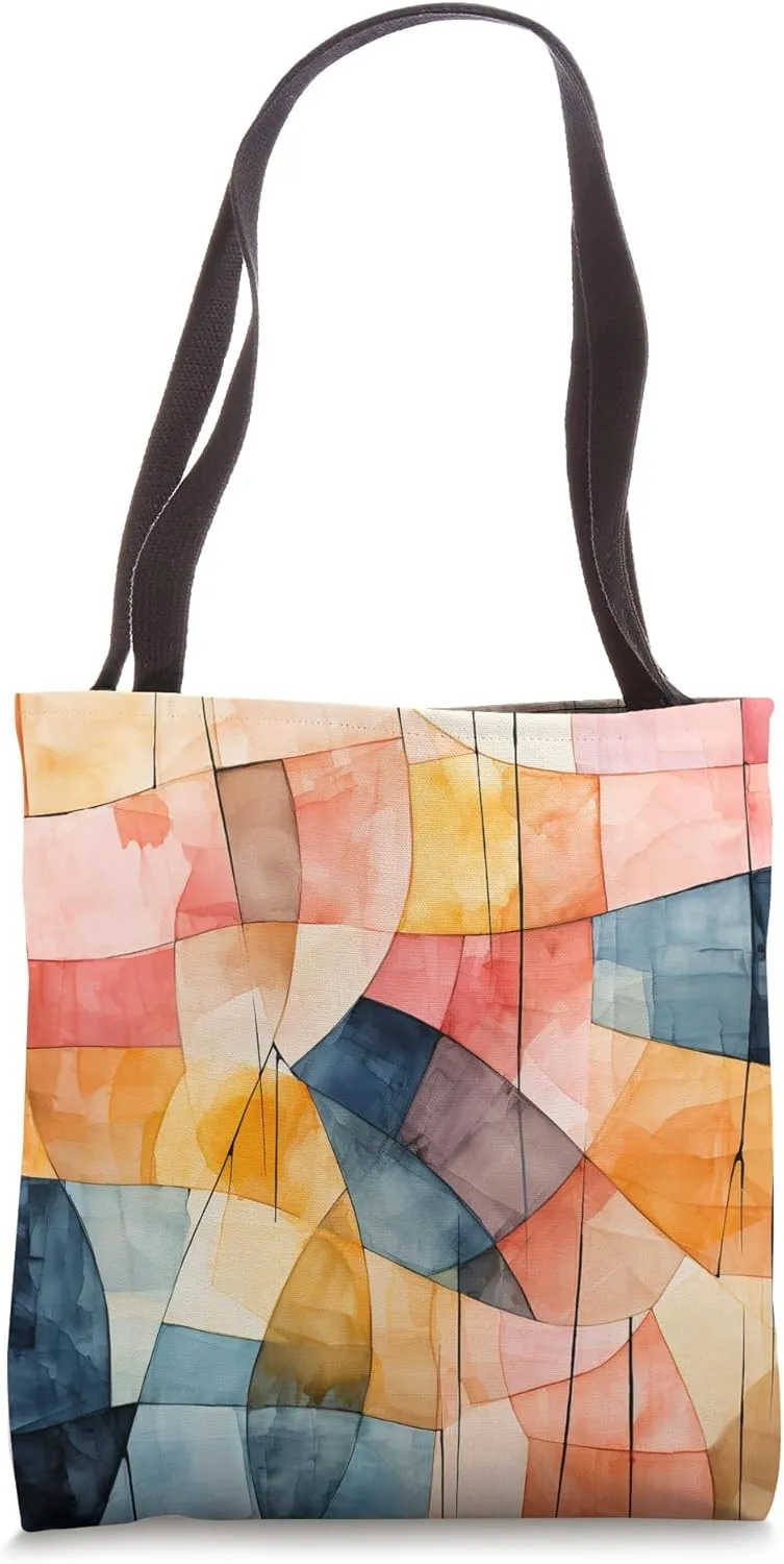 Crystalline Stone Pastel Peach Mosaic Tote Bag