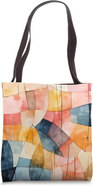 Crystalline Stone Pastel Peach Mosaic Tote Bag