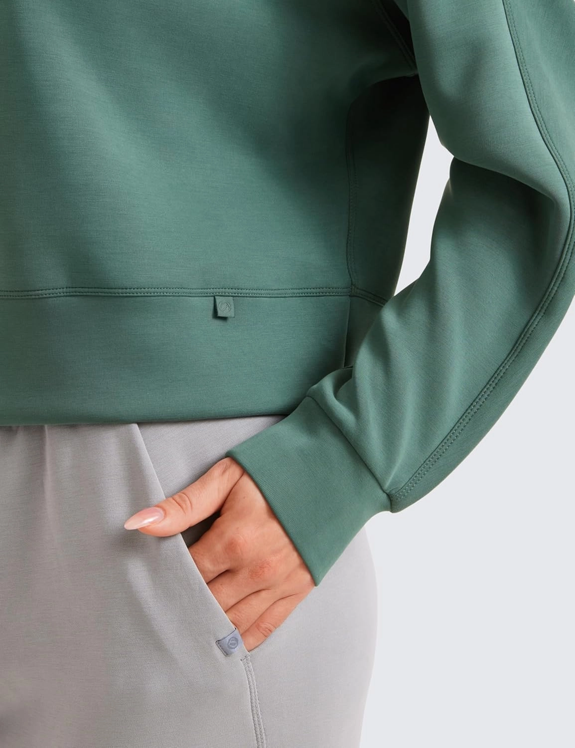 CRZ YOGA Womens SoftAura Crewneck Sweatshirt Long Sleeve Workout Casual Pullover Basic Fall Tops