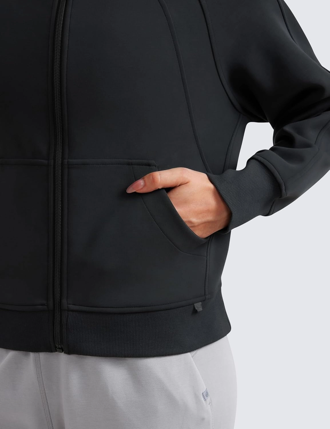 CRZ YOGA Womens SoftAura Full Zip Up Hoodie Workout Casual Hooded Sweatshirt Long Sleeve Athletic Jacket