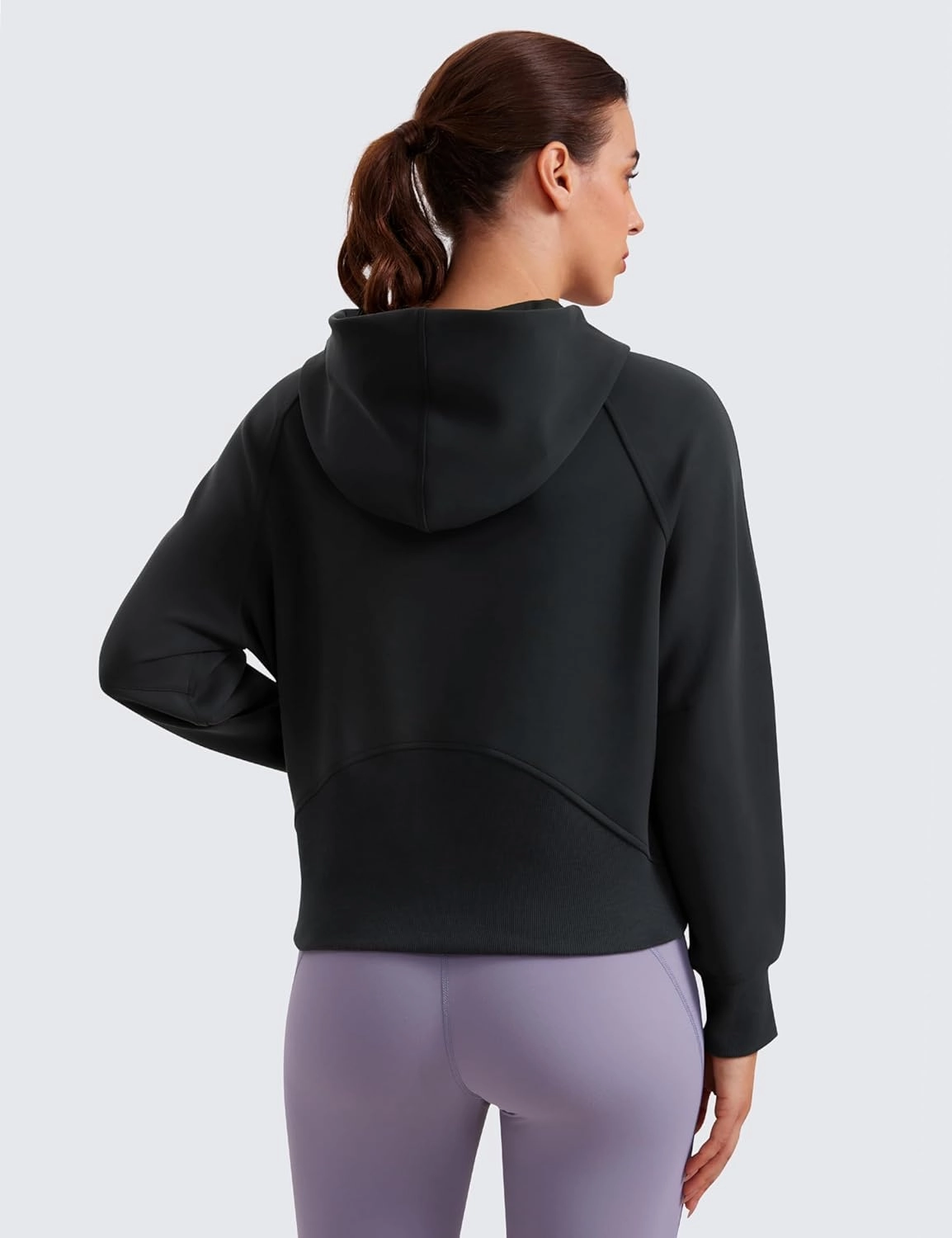 CRZ YOGA Womens SoftAura Full Zip Up Hoodie Workout Casual Hooded Sweatshirt Long Sleeve Athletic Jacket