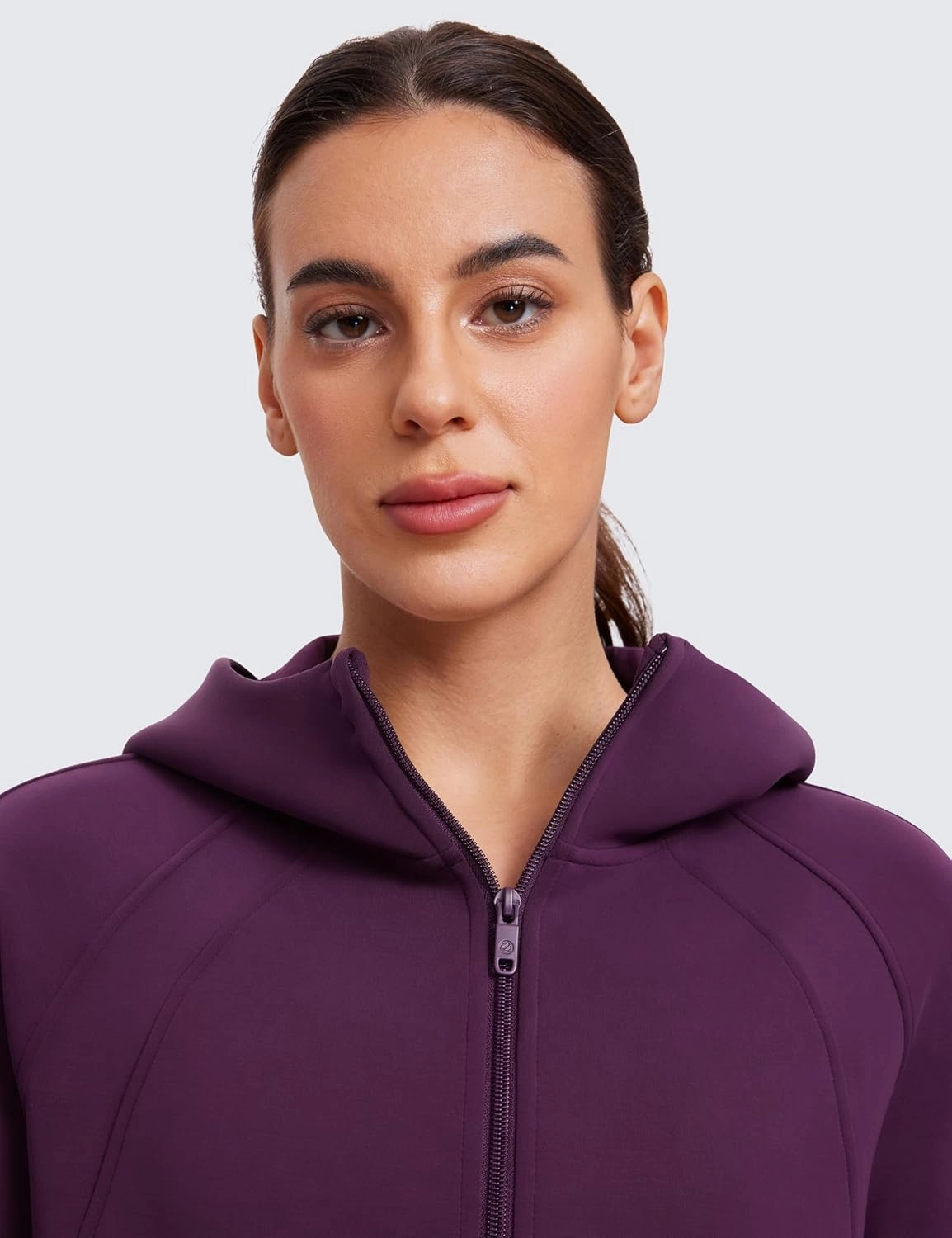 CRZ YOGA Womens SoftAura Full Zip Up Hoodie Workout Casual Hooded Sweatshirt Long Sleeve Athletic Jacket
