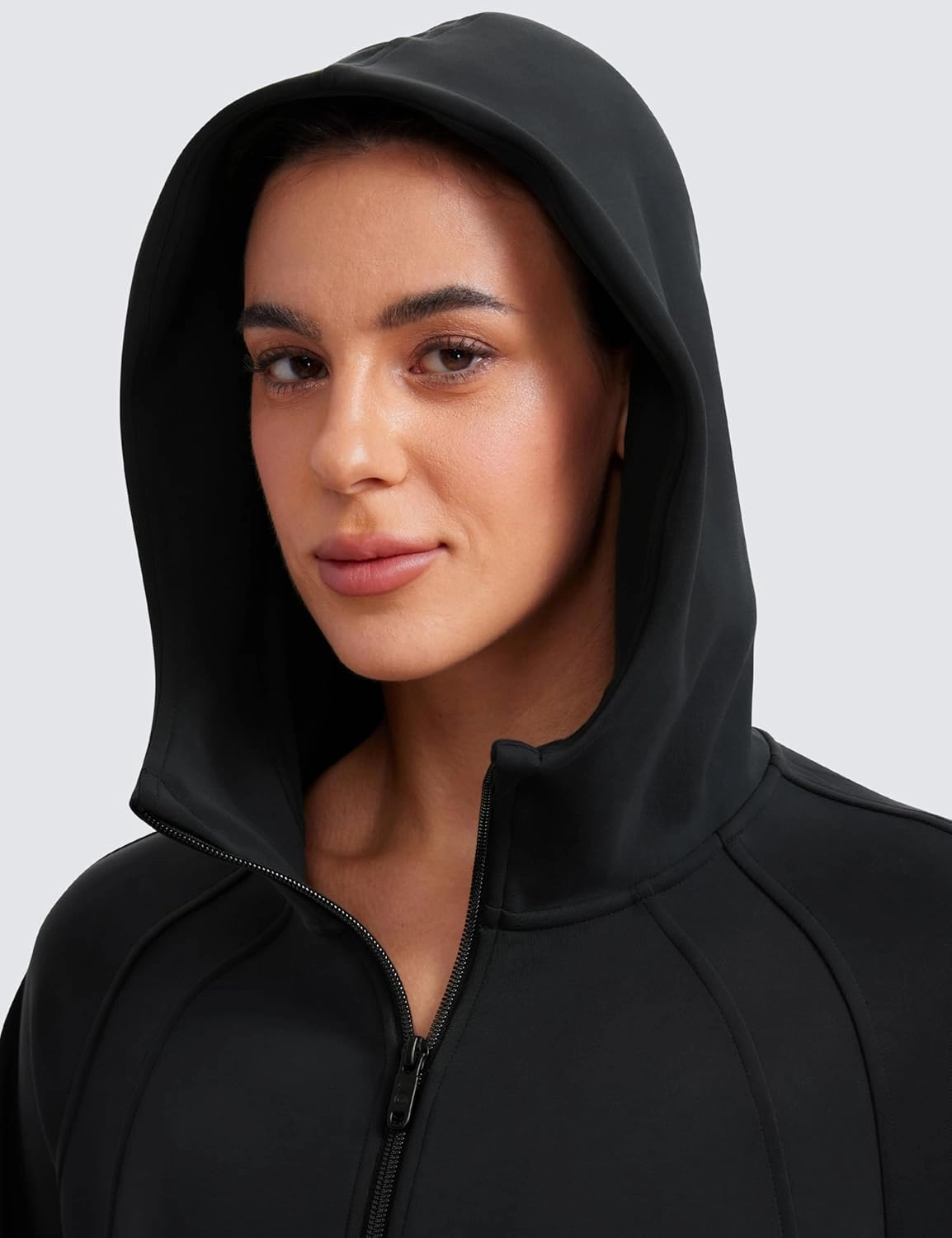 CRZ YOGA Womens SoftAura Full Zip Up Hoodie Workout Casual Hooded Sweatshirt Long Sleeve Athletic Jacket