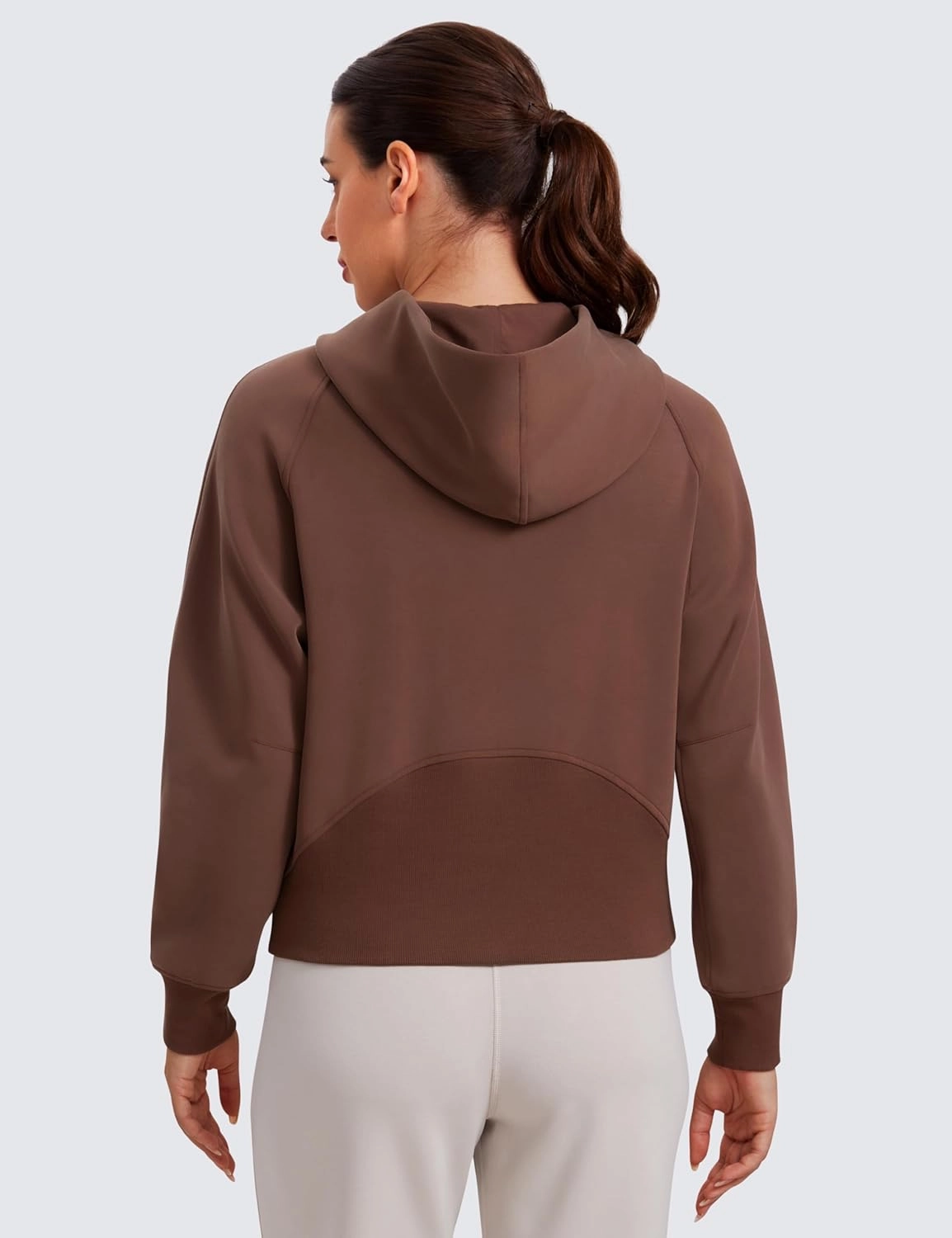CRZ YOGA Womens SoftAura Full Zip Up Hoodie Workout Casual Hooded Sweatshirt Long Sleeve Athletic Jacket