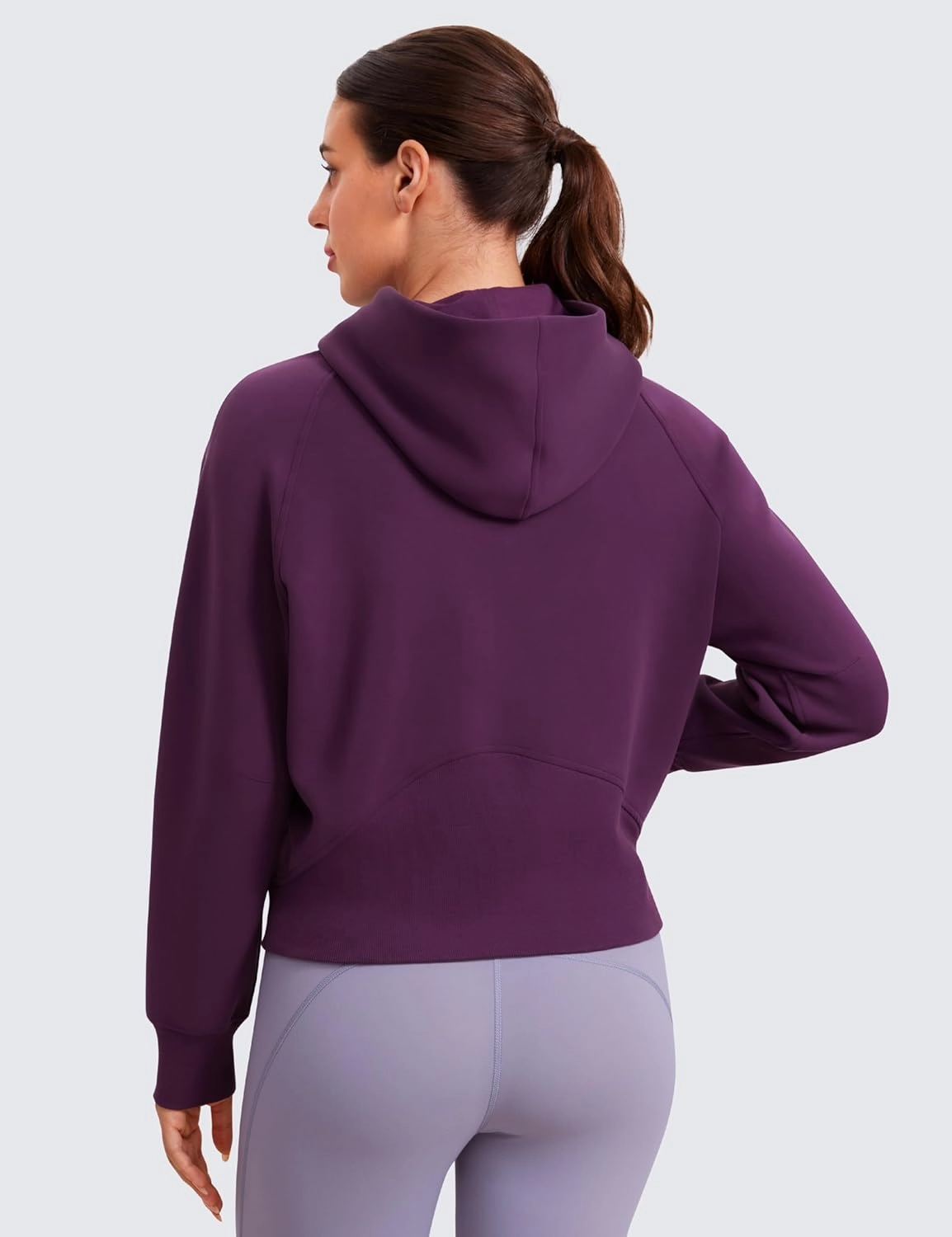 CRZ YOGA Womens SoftAura Full Zip Up Hoodie Workout Casual Hooded Sweatshirt Long Sleeve Athletic Jacket