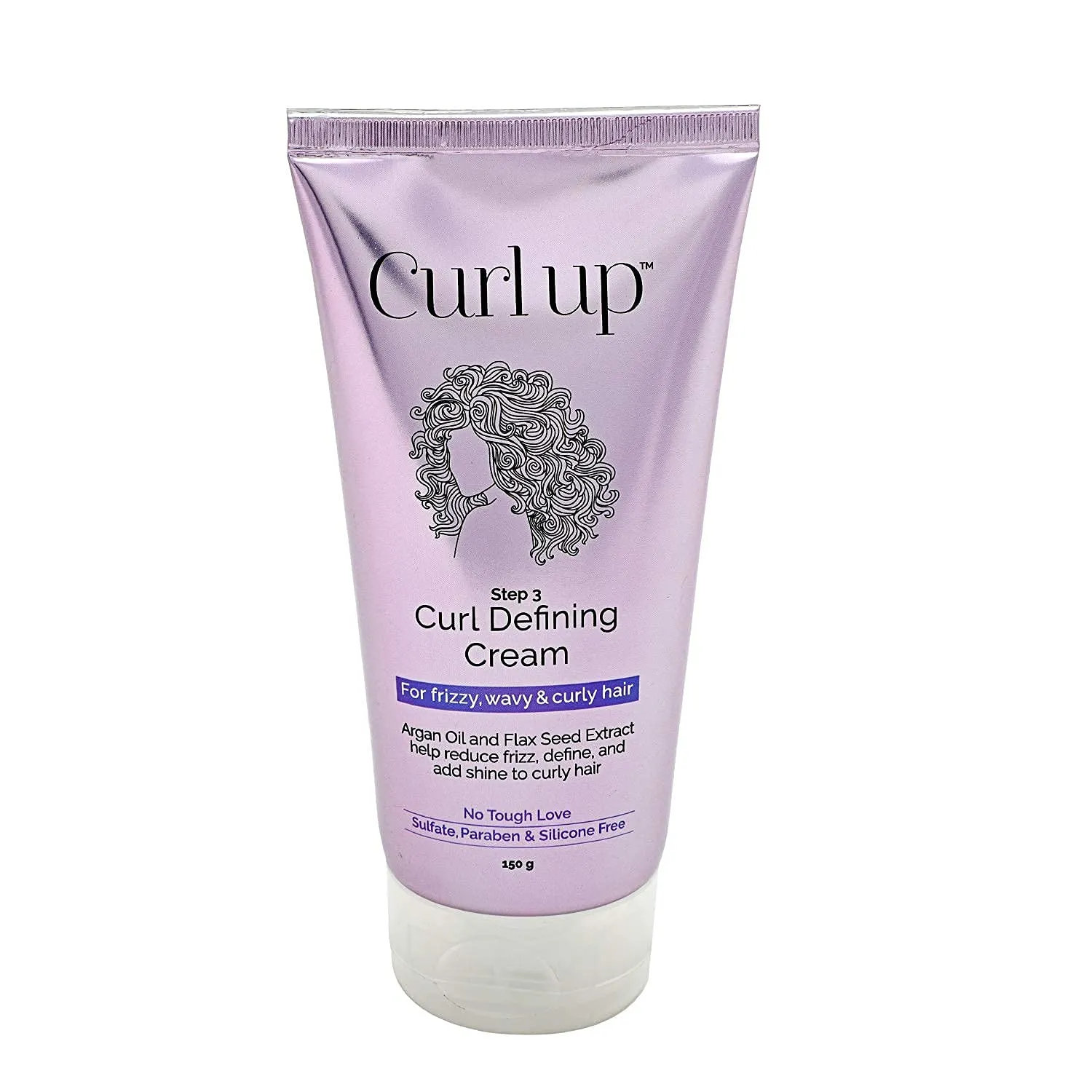 Curl-Up's Curl Defining Cream - All In One Leave In Conditioner Moisturizes, Enhances Natural Curl Definition & Provides Medium Hold to Dry Frizzy, Wavy & Curly Hair 150g