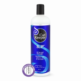 Curl Keeper Slip Hair Detangler Spray for Curly Hair, 33.8 Fl Oz - Leave In Conditioner Spray for Men, Women & Kids - Water-Based Detangling Spray Loosens Knots & Tangles with Aloe Vera & Silk Protein
