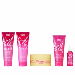 Curl Type 4 Kit for Type 4a-4c Hair. Frizz-Free, Defined Curls, Curl Jelly Wash (8.4fl. Oz) & Care (8.4fl. Oz), Curl Jelly (6.7fl. Oz), Banana Butter Leave-In (6.7fl. Oz) & Curl Oil (1.69fl. Oz)