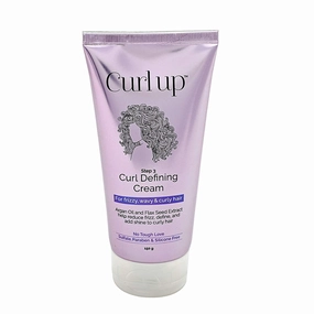 Curl-Up's Curl Defining Cream - All In One Leave In Conditioner Moisturizes, Enhances Natural Curl Definition & Provides Medium Hold to Dry Frizzy, Wavy & Curly Hair 150g