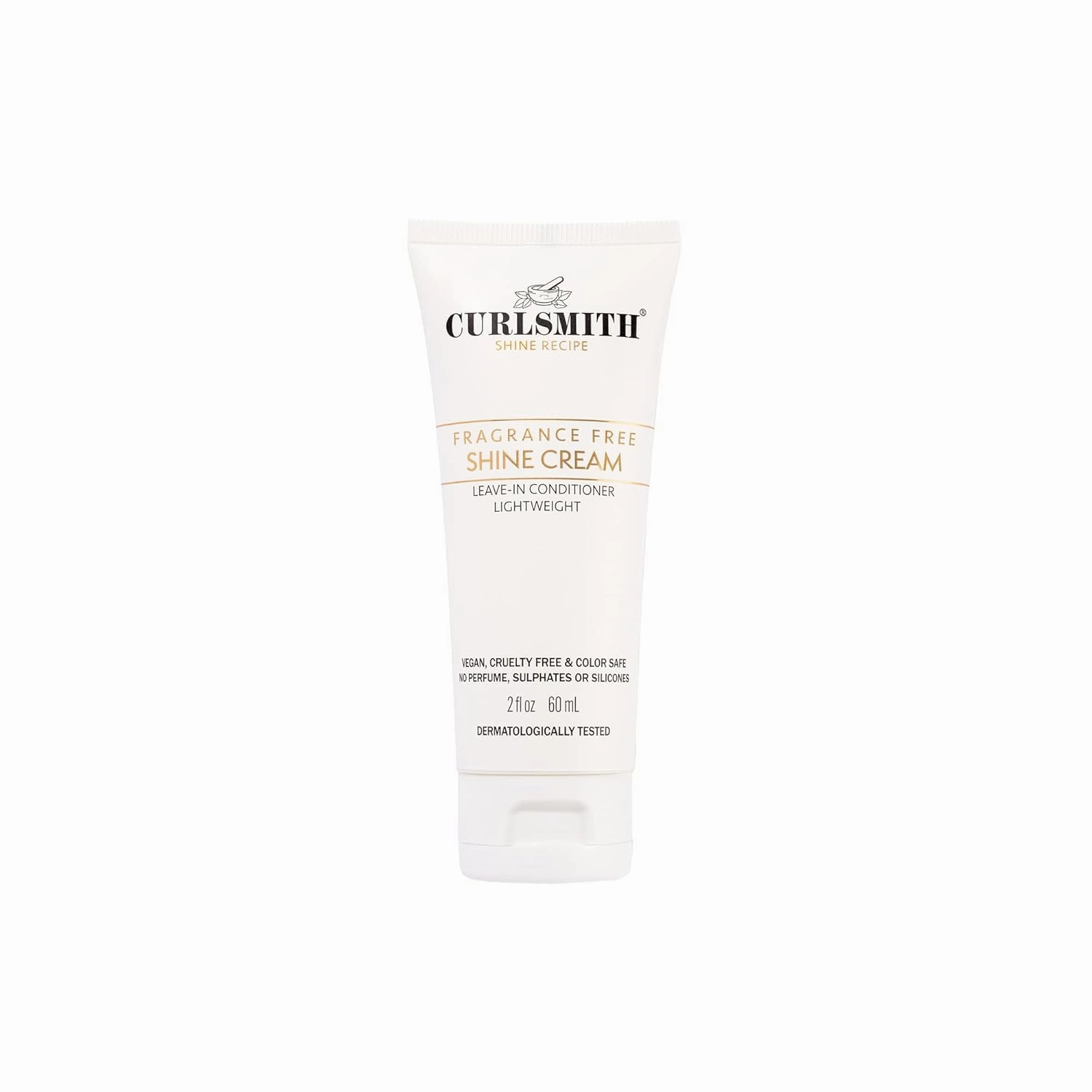 CURLSMITH - Shine Cream, Leave-In Conditioner, Moisturising, Sensitive, Fragrance Free for All Curl and Hair Types, Vegan