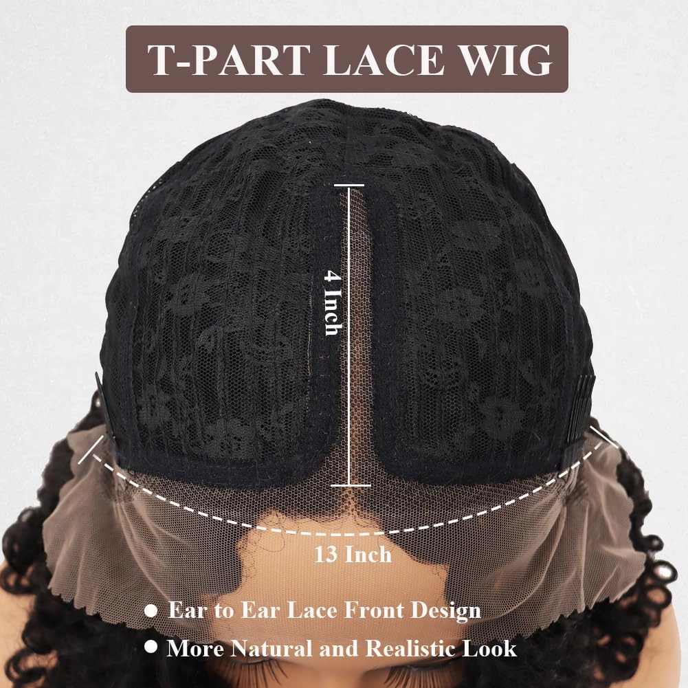 Curly Lace Front Wigs Highlight Honey Blonde Curly Wigs for Black Women 18 Inch Ombre Colored Glueless Wigs Synthetic Deep Wave Lace Front Wig Pre Plucked
