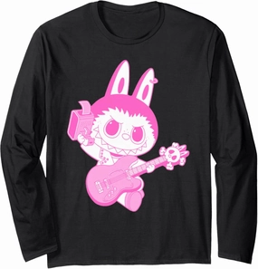 Cute Pink Labubu The Monsters Labubu Lover Men Women Kids Long Sleeve T-Shirt
